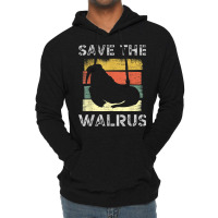 Save The Walrus Tusk Whiskers Marine Mammals Lightweight Hoodie | Artistshot