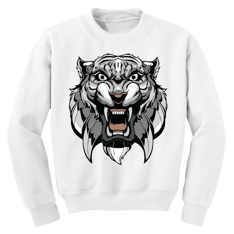 Tiger Art Illustration Youth Sweatshirt by internatonal store | Artistshot