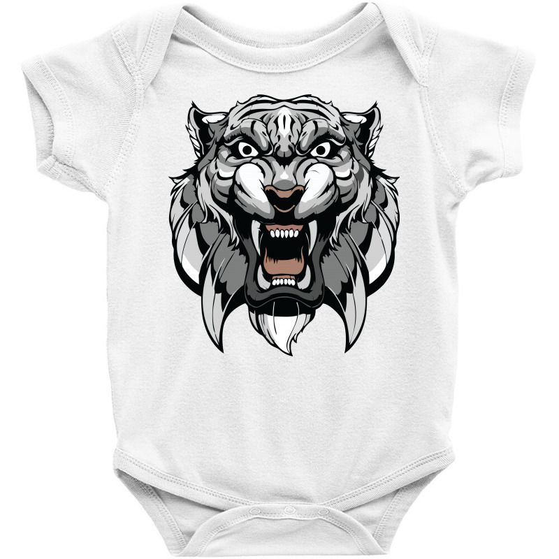 Tiger Art Illustration Baby Bodysuit by internatonal store | Artistshot