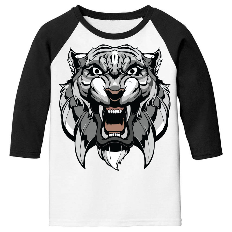 Tiger Art Illustration Youth 3/4 Sleeve by internatonal store | Artistshot