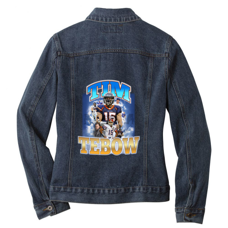 Tebow Time! Ladies Denim Jacket by RonaldEllis | Artistshot