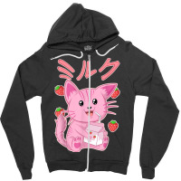 Japanese Anime Otaku Strawberry Milkshake Clothes Zipper Hoodie | Artistshot