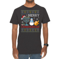 Merry Chrismukkah Jewish Ugly Christmas Hanukkah Sweater Vintage T-shirt | Artistshot