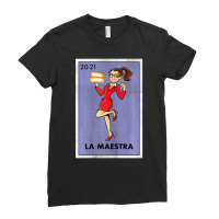 Womens La Maestra Lottery Espanol Spanish Bilingual Teacher Ladies Fitted T-shirt | Artistshot