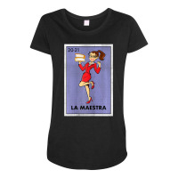 Womens La Maestra Lottery Espanol Spanish Bilingual Teacher Maternity Scoop Neck T-shirt | Artistshot