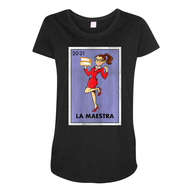 Womens La Maestra Lottery Espanol Spanish Bilingual Teacher Maternity Scoop Neck T-shirt by cm-arts | Artistshot