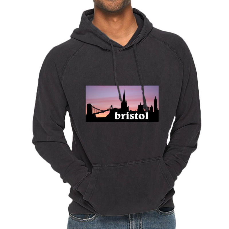 Bristol Skyline Vintage Hoodie by THOMASRAFFERTY | Artistshot