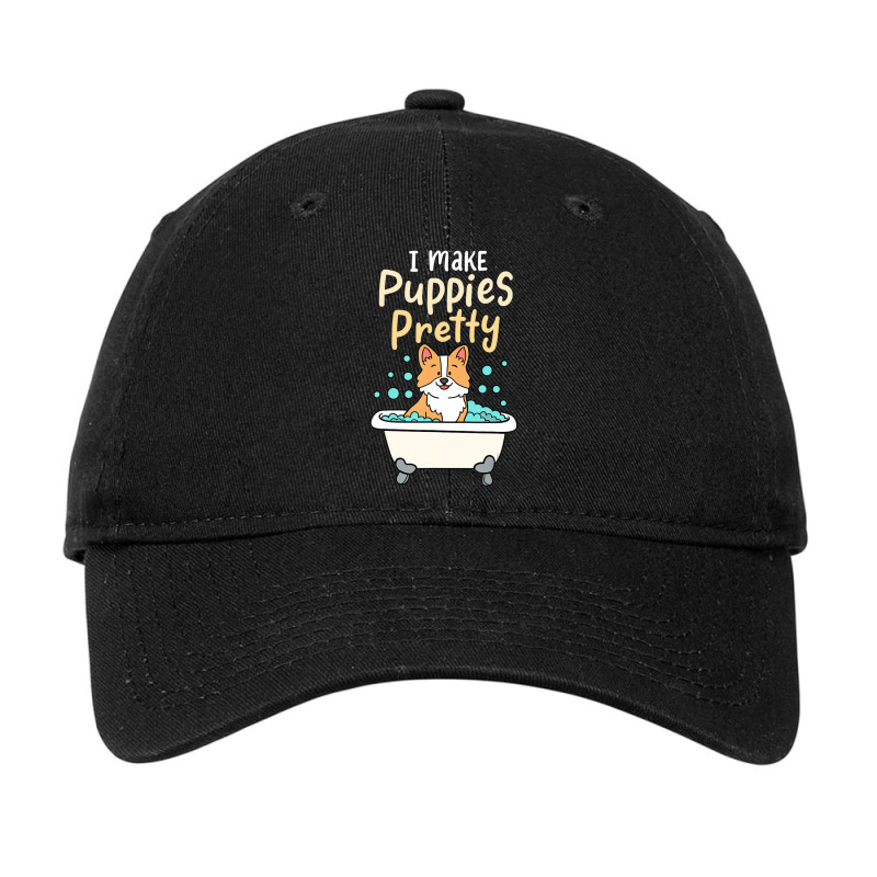 I Make Puppies Pretty Fur Artist Dog Groomer Adjustable Cap | Artistshot