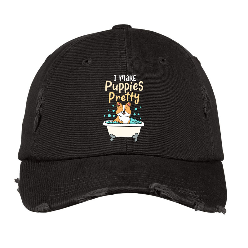 I Make Puppies Pretty Fur Artist Dog Groomer Vintage Cap | Artistshot