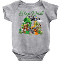 Step Dad Of The Wild One Zoo Birthday Safari Jungle Animal T Shirt Baby Bodysuit | Artistshot