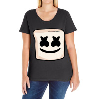 Sweet Marshmallow Creepy Face Mello Drip Smores Camping Pullover Hoodi Ladies Curvy T-shirt | Artistshot