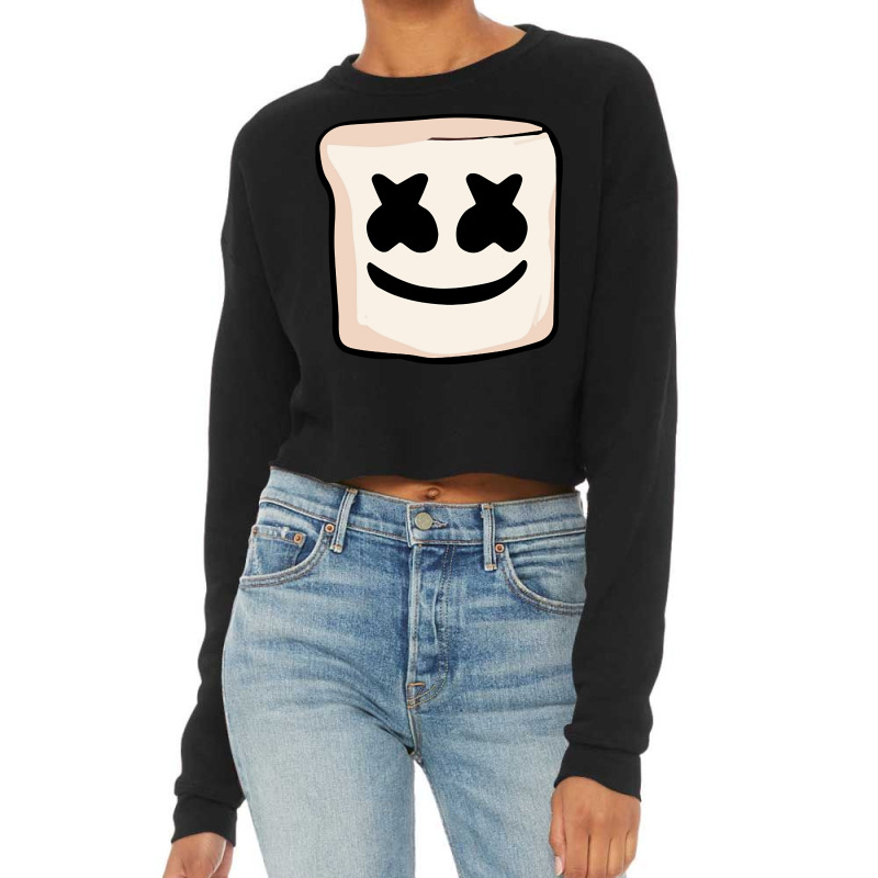 Sweet Marshmallow Creepy Face Mello Drip Smores Camping Pullover Hoodi Cropped Sweater by cm-arts | Artistshot