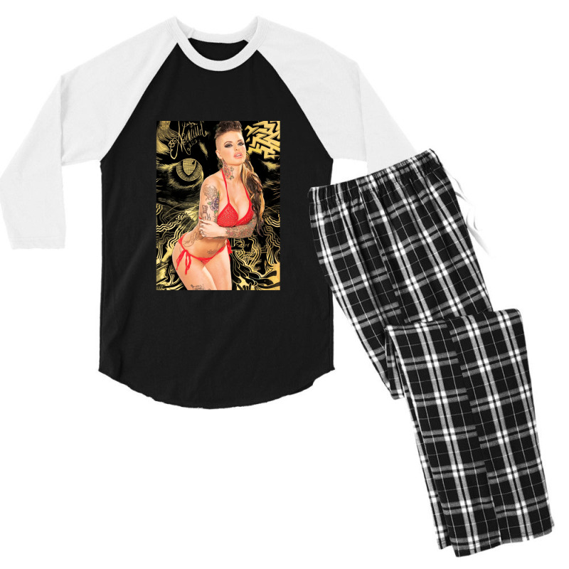 Christy Mack - Hot Tipping Point - Pop Art Pornstars Men's 3/4 Sleeve Pajama Set | Artistshot