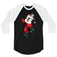 Christmas Penguin 3/4 Sleeve Shirt | Artistshot