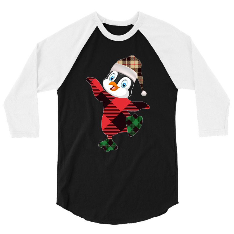 Christmas Penguin 3/4 Sleeve Shirt | Artistshot