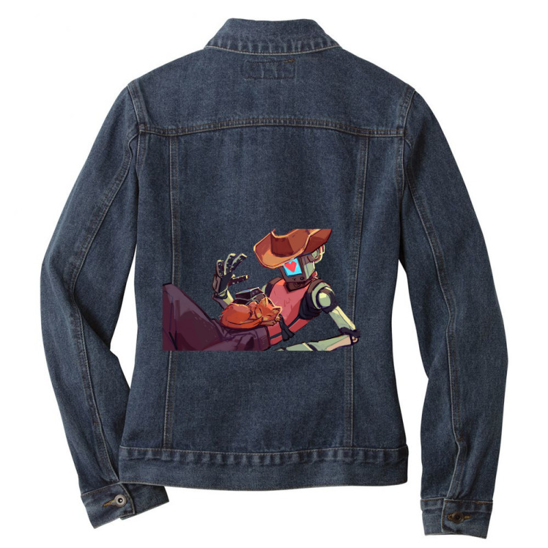 Stray Game Cat Baby Ladies Denim Jacket by cm-arts | Artistshot