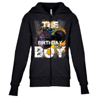 The Birthday Boy Monster Truck Matching Family Party T Shirt Youth Zipper Hoodie | Artistshot