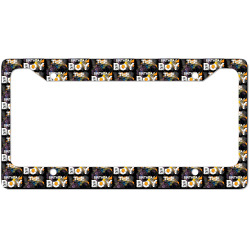 the birthday boy monster truck matching family party t shirt License Plate Frame | Artistshot
