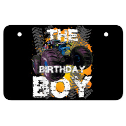 the birthday boy monster truck matching family party t shirt ATV License Plate | Artistshot
