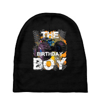 The Birthday Boy Monster Truck Matching Family Party T Shirt Baby Beanies | Artistshot