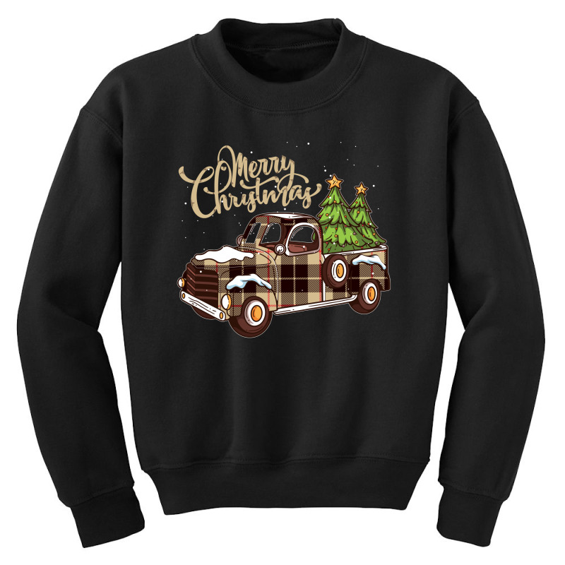 Merry Christmas Pickup Youth Sweatshirt by autlu2024 | Artistshot