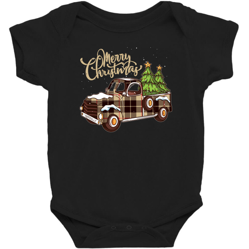 Merry Christmas Pickup Baby Bodysuit by autlu2024 | Artistshot