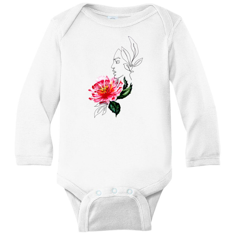 The Rising Petal Long Sleeve Baby Bodysuit by Yogeshwar Bajaj | Artistshot