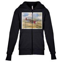 P47 Thunderbolt Ww2 Plane Painting Military Novelty Gift T Shirt Youth Zipper Hoodie | Artistshot