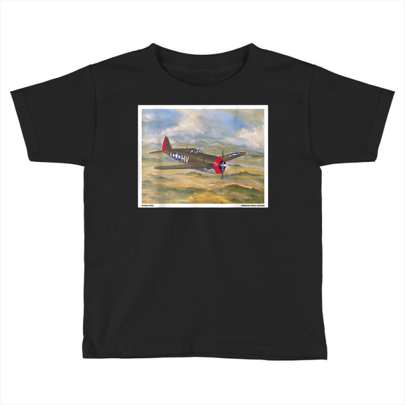 P47 Thunderbolt Ww2 Plane Painting Military Novelty Gift T Shirt Toddler T-shirt | Artistshot