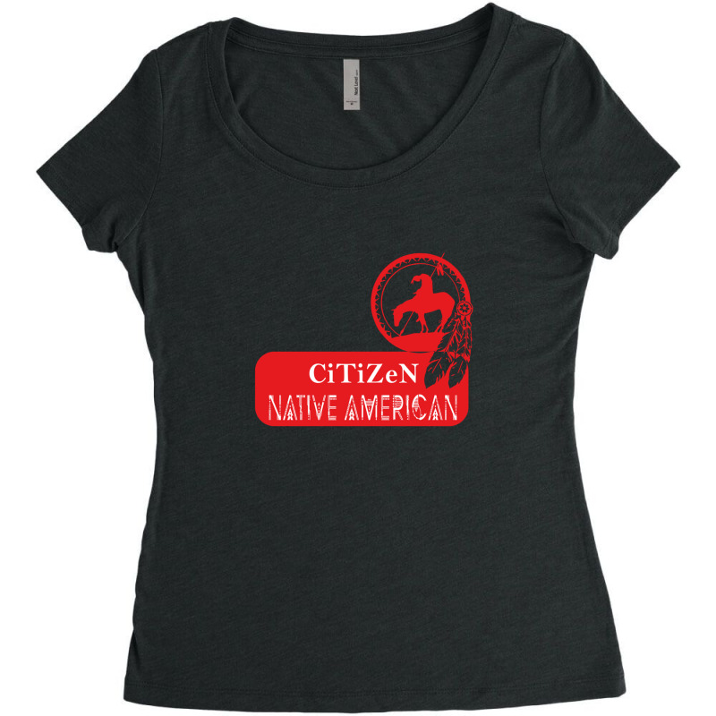 Citizen Native American Women's Triblend Scoop T-shirt by CathyCurry | Artistshot