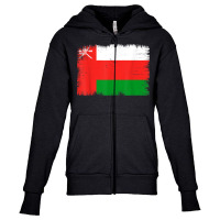 Vintage Oman Flag Omani Independence Day T Shirt Youth Zipper Hoodie | Artistshot