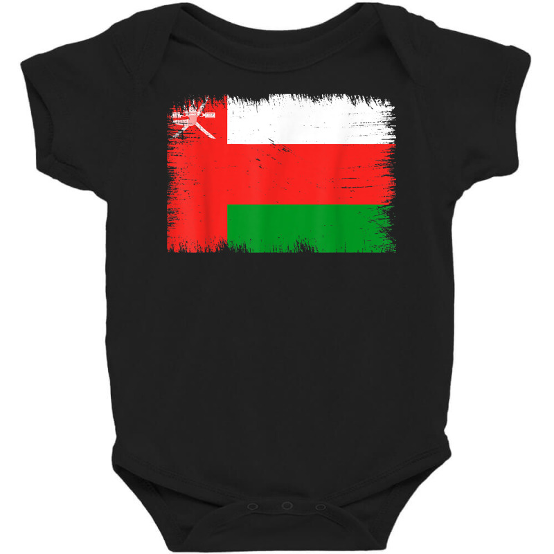 Vintage Oman Flag Omani Independence Day T Shirt Baby Bodysuit by alishia3asa | Artistshot