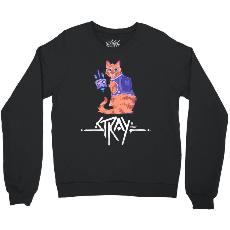 Stray Game Stray Video Game Funny Cat Game Crewneck Sweatshirt by cm-arts | Artistshot