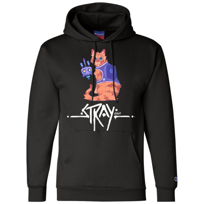 Stray Game Stray Video Game Funny Cat Game Champion Hoodie by cm-arts | Artistshot