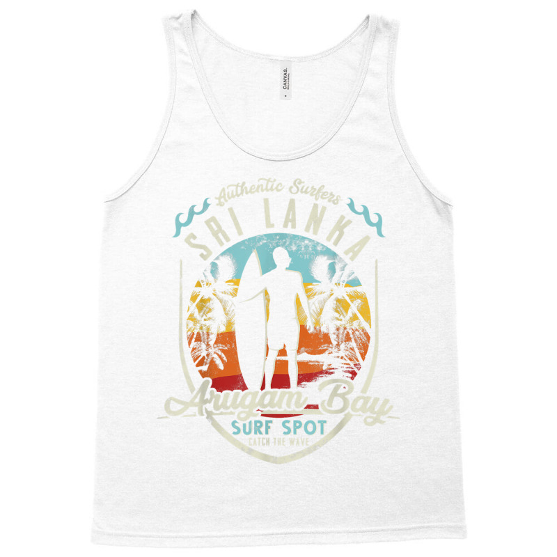 Sri Lanka Surfing Vintage Retro Surfer Arugam Bay Beach T Shirt Tank Top by cm-arts | Artistshot