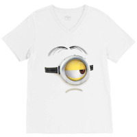 Despicable Me Minions Stuart Frown Face Graphic T Shirt V-neck Tee | Artistshot