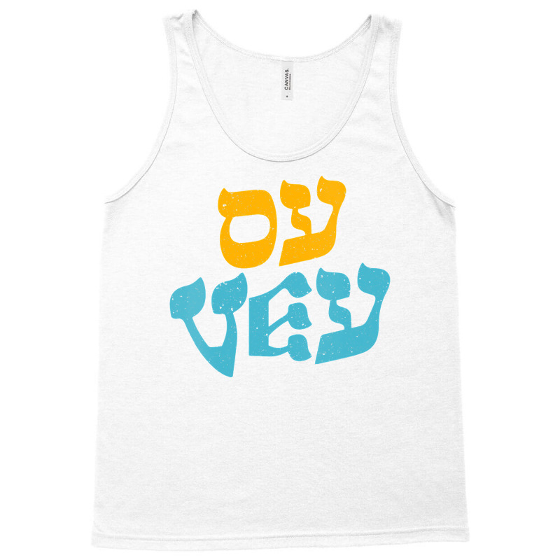 Womens Happy Hanukkah Oy Vey Vintage Cute Funny Hebrew Jewish Vneck Tank Top | Artistshot