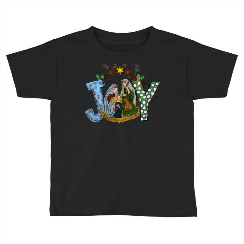 Womens Christmas Joy Baby Jesus Religious Nativity Christian Xmas V Ne Toddler T-shirt by cm-arts | Artistshot