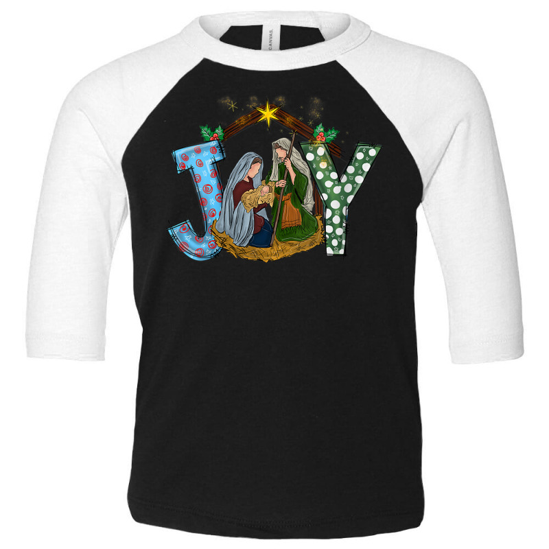 Womens Christmas Joy Baby Jesus Religious Nativity Christian Xmas V Ne Toddler 3/4 Sleeve Tee by cm-arts | Artistshot