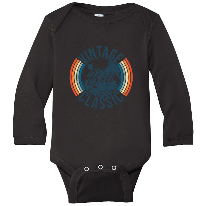 I Love Bell California Retro Vintage Classic Limited Edition Long Sleeve Baby Bodysuit by hardrollsjudo | Artistshot