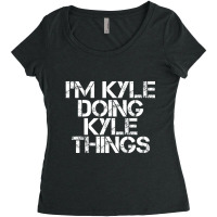 I'm Kyle Doing Kyle Things Christmas Women's Triblend Scoop T-shirt | Artistshot