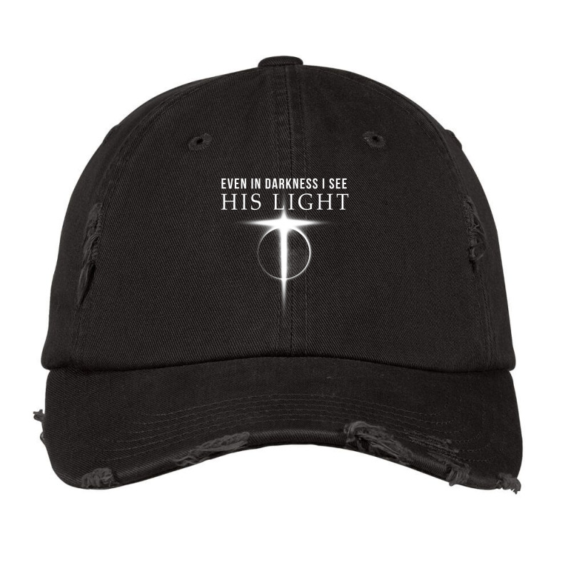 In Darkness I See His Light Jesus Christian Shirts Men Vintage Cap | Artistshot