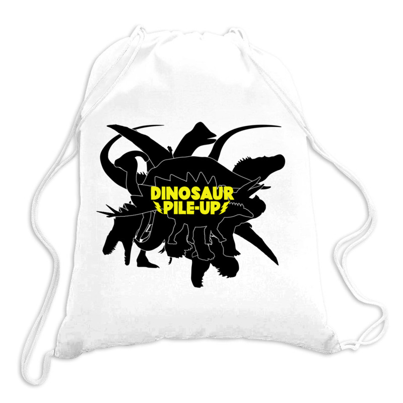 Dinosaur Pile-up Drawstring Bags | Artistshot