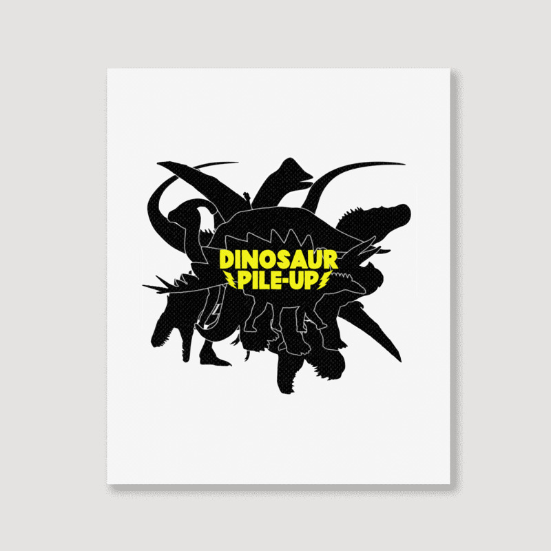 Dinosaur Pile-up Portrait Canvas Print | Artistshot