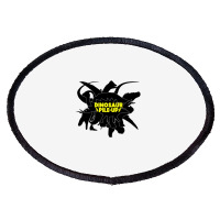 Dinosaur Pile-up Oval Patch | Artistshot