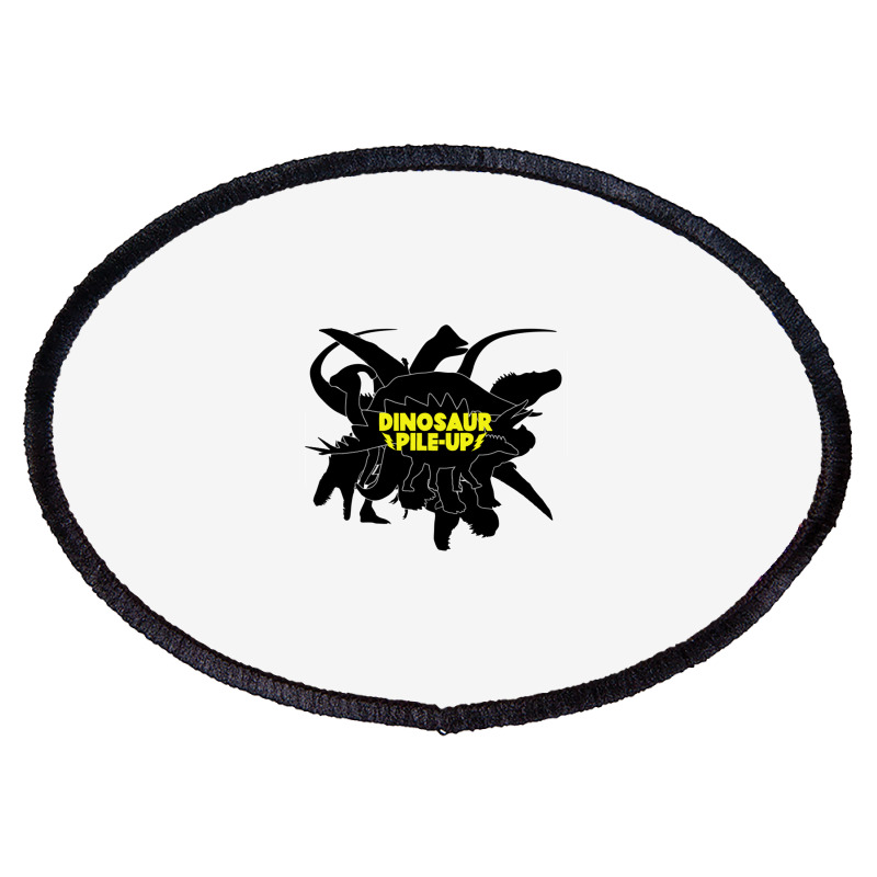 Dinosaur Pile-up Oval Patch | Artistshot