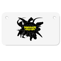 Dinosaur Pile-up Motorcycle License Plate | Artistshot