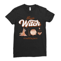 Basic Witch Starter Pack   Cute Halloween Ladies Fitted T-shirt | Artistshot