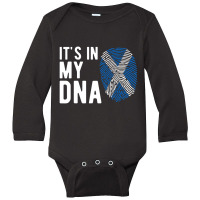 It's In My Dna Scotland Flag Scottish Long Sleeve Baby Bodysuit | Artistshot