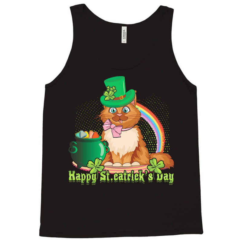 Day T  Shirt Cat St. Catricks Day Shamrock Saint Patrick's Day T  Shir Tank Top | Artistshot